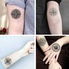 Tattoonova 6 Sheets Temporary Tattoo Men Adults Compass Party Favors Sea Body Face Sleeve Fake Tattoos