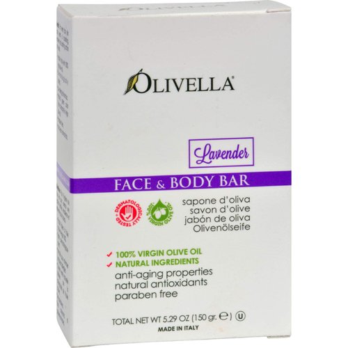 Olivella Face and Body Bar Soap Lavender - 5.29 oz