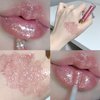 Petansy Shimmery Glitter Moisturizing Lip Gloss Nourishing Lipstick Set 5 Colors Lip Plumper Lip Gloss Hydrating Lip Glow Oil Shiny Glitter Sparkly Glossy Set