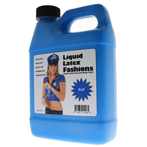 Blue 32 Oz - Liquid Latex Body Paint, Ammonia Free No Odor, Easy On and Off, Cosplay Makeup, Creates Professional Monster, Zombie Arts