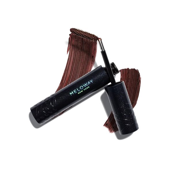 MELOWAY Your Way Mascara - Adjustable Wand, Lash-Conditioning Formula - Volumizing Lashes, Long-Lasting - Amino Acids, Argan Oil, Red Algae Extract - Vegan, Cruelty-Free, Clean - Cherry Cola - 8 ml