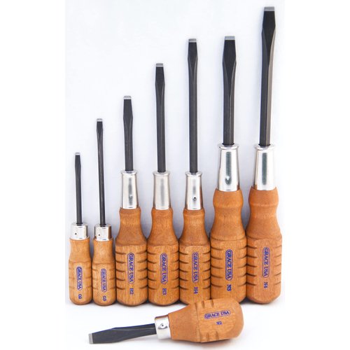 Grace USA Original Gun Care Screwdriver Set, Tools & Accessories for Gunsmithing & Woodworking, 8 Piece Set, Made in USA