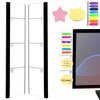 Monitor Memo Board, 2PCS Transparent Computer Monitor Memo Board, Monitor Side Panel Creative Desktop Memo Board, Acrylic Desktop Memo Board, Computer Sticky Note Holder for Home Office