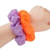 24 Pcs Neon Scrunchies for Hair 80s Neon Hair Accessories for Women Scrunchy Tie Elastic Hair Tie Bands Solid Color Ponytail Scrunchy