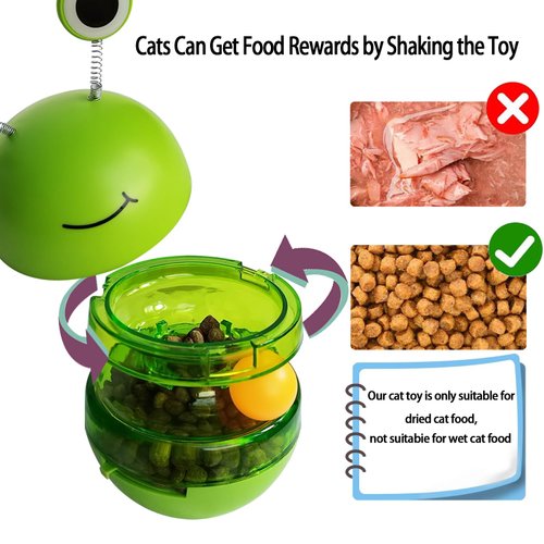 Cat Toy Ball Track, Cat Ball Toy, Cat Treat Dispenser Toy with Interactive Cat Toys for Indoor Cats Toy Slow Feeder Treat Ball Cat Puzzle Feeder Toy Tumble Cat Spill Ball Toy Training Ball Toy