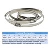 EesTeck 4" (Diameter) Adjustable 304 Stainless Steel Duct Clamps Pipe Clamp Air Ducting Clamp worm drive hose clamps (4Pcs)