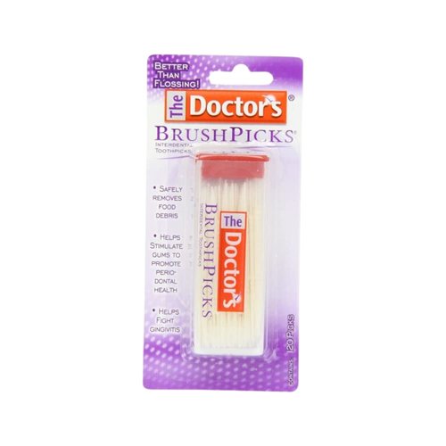 The Doctor's BrushPicks Interdental Toothpicks, 120 count. (Pack of 4)