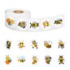 Cute bee Stickers (500 PCS),Aesthetics Cartoon Cute Decal Rolls Self-Adhesive Seals for Kids Girls Boys Teens for Birthday Party Decoration for Water Bottle Laptop Scrapbook Card Envelope