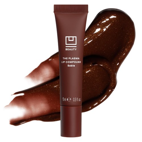 U Beauty The PLASMA Tinted Lip Compound - Anti-Wrinkle & Anti-Aging Treatment - Shimmery Plumping Lip Gloss, Hyaluronic Acid, Shea Butter, Salicylic Acid & Peptides Deeply Hydrate, Sable - 15 mL