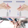 [2023 Upgraded]Depvko 3Pcs Ceramic Nail Drill Bits Set, 3/32'' Shank Barrel Flat Top Bit, Cone Head and Barrel Ball Nail Drill Bits for Manicure Pedicure Salon Acrylic or Gel Remover(XF, F, XC Bit)