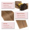 Rich Choices I Tip Hair Extensions Human Hair,100 Strands 0.5g/Strands,100% Real Remy Human Hair Extension Pre Bonded Keratin Stick In Hair Extensions Hair Piece For Women 16 Inch #12 Golden Brown