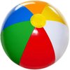 Beach Balls [3 Pack] 20" Inflatable Beach Balls for Kids - Beach Toys for Kids & Toddlers, Pool Games, Pool Toy - Classic Rainbow Color by 4E's Novelty