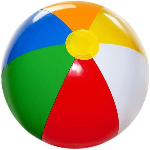 Beach Balls [3 Pack] 20" Inflatable Beach Balls for Kids - Beach Toys for Kids & Toddlers, Pool Games, Pool Toy - Classic Rainbow Color by 4E's Novelty