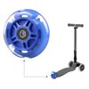 WHEELGOO Rear 80mm Light Up White Flashing 3-Wheeled Kid Scooter Replacement Wheels Compatible with Micro Globber Lascoota Kick Scooter, 2-Pack (Blue)