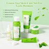 Skin Care Set, Green Tea Skin Care Sets & Kits, Skin Care for Teenage Girls Gift Set with Cleanser, Toner, Serum, Eye Cream, Facial Cream, Facial Skin Care Sets & Kits for Teenage Girls Women