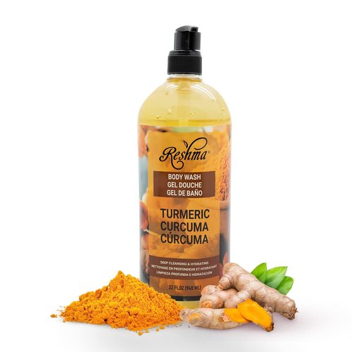 Reshma Beauty Turmeric Body Wash | Body Wash for All Skin Types & Dull Skin | Gentle Bath Wash| Hydrating & Cleansing| For Daily Use - Cruelty Free (Pack of 1), 32 fl.oz