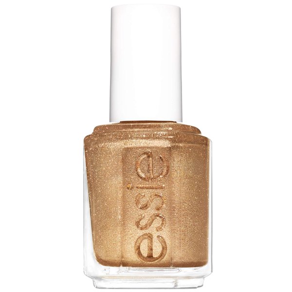 essie nail polish, summer 2020 collection, gold nail polish with ultra-fine glitter, mosaic on down, 0.46 Fl Oz