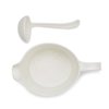 Portmeirion Sophie Conran White Mini Sauce Jug and Ladle Set | 16 Oz Sauce Jug for Gravy and Salad Dressings | Made from Fine Porcelain | Dishwasher Safe