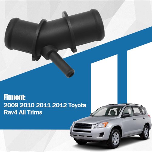 Radiator Upper Hose Connector Pipe Adapter Fits for 2009 2010 2011 2012 Toyota Rav4 Replaces 16571-0V020 165710V020 16057-36011 1605736011