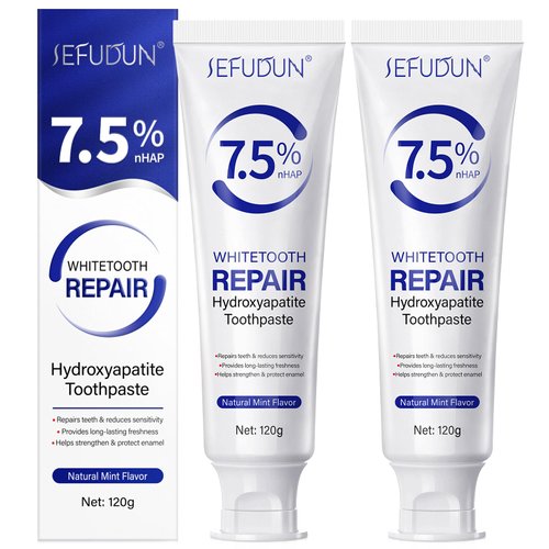 7.5 Nano Hydroxyapatite Toothpaste - Tooth Whitening & Repair & Enamel Strengthening | Hydroxyapatite Toothpaste with Nano Hydroxyapatites|Hydroxyapatite-Toothpastes Helps Strengthen&Protect Ename (2)