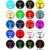 My Identity Doctor Seizure Response Service Dog ID Tag Custom Engraved Round Plastic - Gloss Black - Small