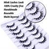 SQYlashes Cat Eye Natural Lashes Wispy False Eyelashes Short Fluffy Fake Lashes - 7 Pairs, ZG55