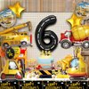 Construction Truck Balloons Construction Birthday Party Supplies Construction Trucks Party Decorations for Boys 6th Birthday Party Construction Tractor Themed Birthday Party Favor