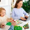80UncleKimby 60pcs Christmas Crafts for Kids - DIY Xmas Tree Ornaments with Sticker Kits - Set for Holiday Decorations, Party Favors, and Classroom Activities