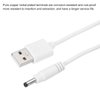 MECCANIXITY 4pcs USB to DC Power Cable 3A 5V DC Power Cord 5.5mm x 2.1mm Jack Charging Plug Connector Cable Adapter for Fan Camera Phone Tablet Devices (1ft/0.3 M, White)