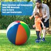 Pijaborg Beach Ball, Inflatable Beach Ball Bulk Durable and Thick Beach Balls for Pool Beach Outdoor Activities (2 Pack Beach Ball 24 inches Diameter)