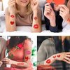 10 Sheets Valentine's Day Tattoo Stickers Red Love Temporary Tattoos Stickers Red Lips Tattoos Art Stickers Heart Rose Stickers Valentine Party Face Body Accessories for Women Girls