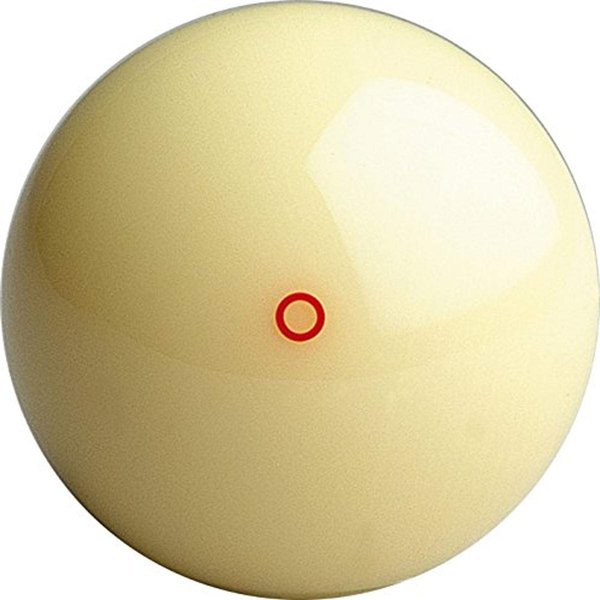 Aramith 2-1/4" Regulation Size Billiard/Pool Ball: Red Circle Champion Cue Ball (Easy Open Packaging)