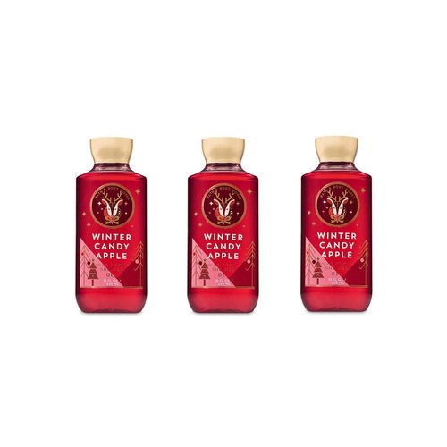 Bath & Body Works Winter Candy Apple Shea & Vitamin E Shower Gel 10oz each - 2018 Edition - Lot of 3