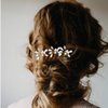 Campsis Wedding Hair Pins Rhinestone Wedding Hair Accessories for Bridal Flower Crystal Wedding Hair Pieces Handmade Bridal Hair Pin Bridesmaids for Women and Girls (F)