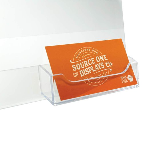 SourceOne 5 x7 Slant Back Sign Holder with Business Card Holder