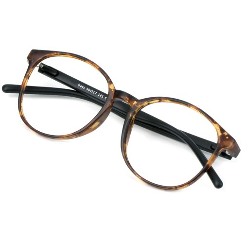 VisionGlobal Blue Light Blocking Glasses for Women/Men, Anti Eyestrain, Computer Reading, TV Glasses, Stylish Oval Frame, Anti Glare(Tortoise,+1.00 Magnification)