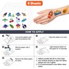 Space Temporary Tattoos Birthday Themed Party Supplies Decorations Favors 8 Sheets 96PCS Decor Cute Stickers Tattoos for Class School Prizes Gift for Kids Boys Girls Carnival Christmas Rewards