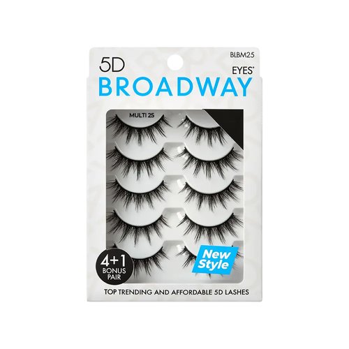 Broadway Lashes Strip False Eyelashes Multipack Fake Eyelashes Natural to Dramatic Look Lash Set 5 Pairs (27)