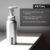 Petal Foaming Soap Dispenser with Hand Soap Refills - Zero Waste Hand Soap Dispenser - Natural Soap - Vegan - Cruelty Free - Made in the USA - (8.5oz) - (4ct) - (Citrus Ginger, White (Aluminum))