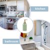 Natheeph 2PC 14OZ Ceramic Soap Dispenser Ceramic Soap Pump Dispenser Can Fill Liquid for Bathroom/Kitchen (White + Green)