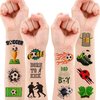 90 PCS Soccer Ball Temporary Tattoos Sticker Football, Sports Themed Birthday Party Decorations Supplies Favors Gifts Girls Boys Europa, World Cup Cute Tattoo School Reward Game