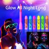 12 PCS Glow Face Body Paint, Glow In The Dark Under UV Black Light Sticks Makeup Neon Face Painting Kits for Adult Halloween Festival Accessory Glow Party Supplies