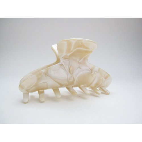 Generic Shimmering marbled vanilla blonde white hair claw clip medium fine hair