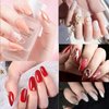 500Pcs Oval Nail Tips for Acrylic Clear Fake Nails Full Cover, 10 Sizes