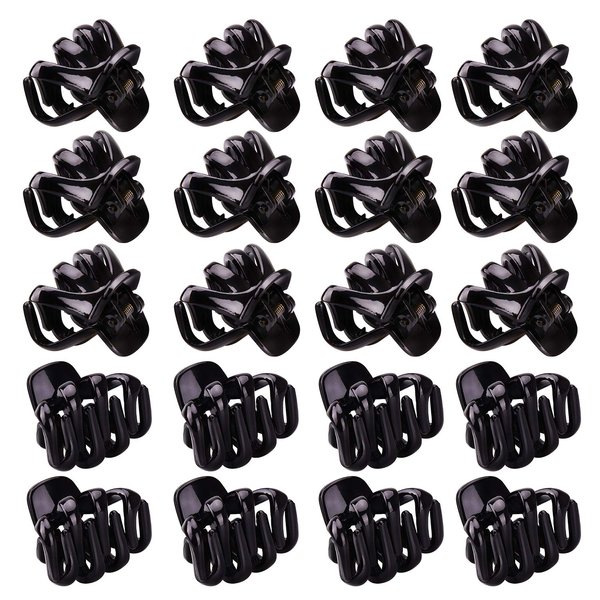 Ancefine 20 Pcs Hair Claw Clips Small Medium Hair 1.6 Inches Octopus Claw Clips Strong Grip Jaw Clips for Girl Women Thick Hair