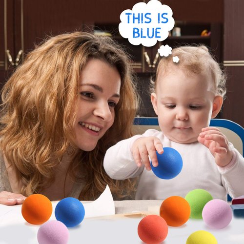 12 Pieces Soft Foam Balls - Lightweight Mini Play Balls for Safe Indoor Toys Fun - Vibrant Assorted Colors Balls - Unique Birthday Party Favors for Boys and Girls