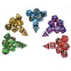 SmartDealsPro 5 x 7-Die Double-Colors Polyhedral Dice Sets with Pouches for D&D DND RPG MTG Dungeon and Dragons Table Board Roll Playing Games D4 D6 D8 D10 D% D12 D20