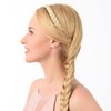 DIGUAN Headband Synthetic Hair Plaited Headband Braid Braided Without Teeth Hair Band Accessories for Women Girl Wide 0.6 Inch (Buttered Toast)
