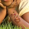 Tatodays 16 x Unicorn temporary tattoos sheets for girls age 7-8 unicorns hearts rainbows stars fake transfer stick on tumblers