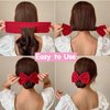 iRIIRIO 3pcs Hairstyle Twist Donut Hair Bun Maker Solid Color Bun Maker Cloth Hair Bun Wraps Lazy Hair Curler Cloth Hair Clips Deft Bun Maker (Black, White, Red)